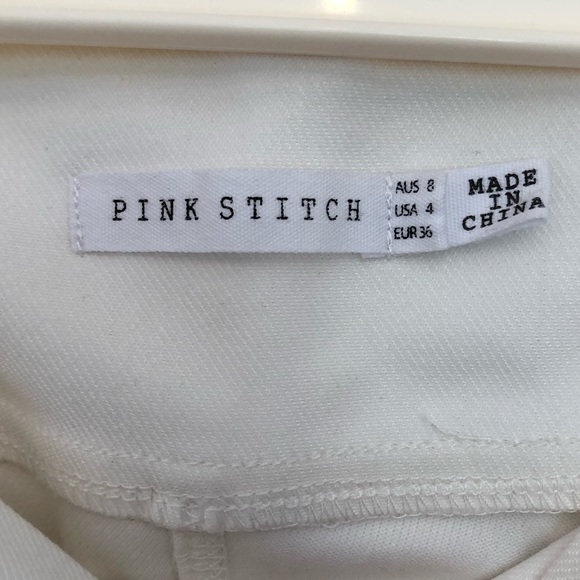PINK STITCH white pant/legging size 4 - Picture 3 of 7